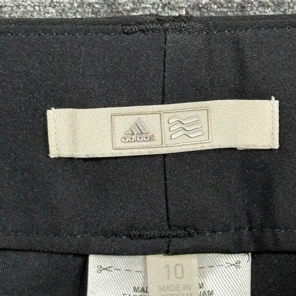 Adidas Golf Shorts Women's Size 10 Black Mid Rise Activewear Double Snap Button - Picture 4 of 12